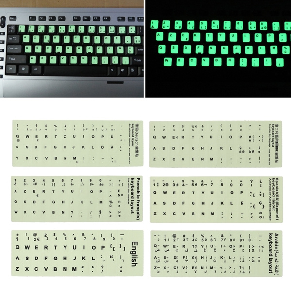 Russian Letters Ultrabright Fluorescence Luminous Keyboard Sticker 