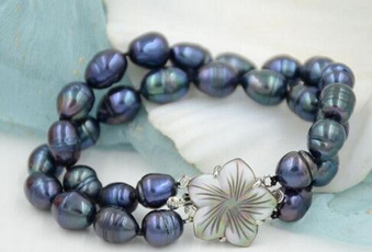 black, Bracelet, Pearl Bracelet, pearls