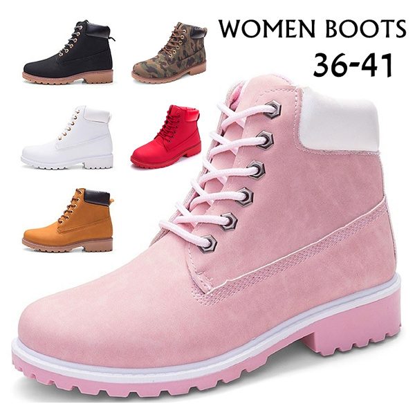 New Pink Martin Boots Square Heel Flat 
