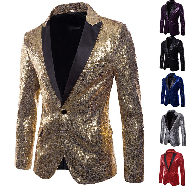 metallic tuxedo dress