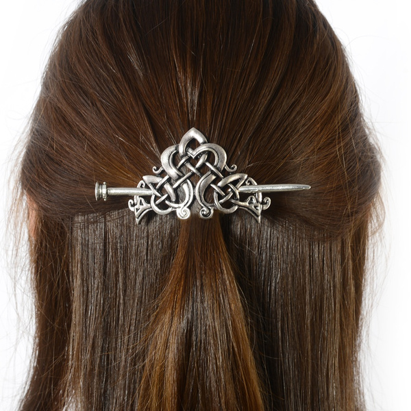 Viking Hair Jewelry, Viking Hairpins Jewelry, Large Celtics Knots Vintage  Style
