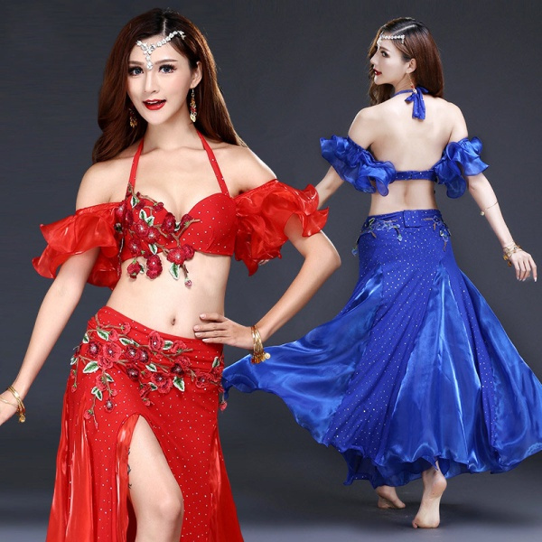 red belly dance costume