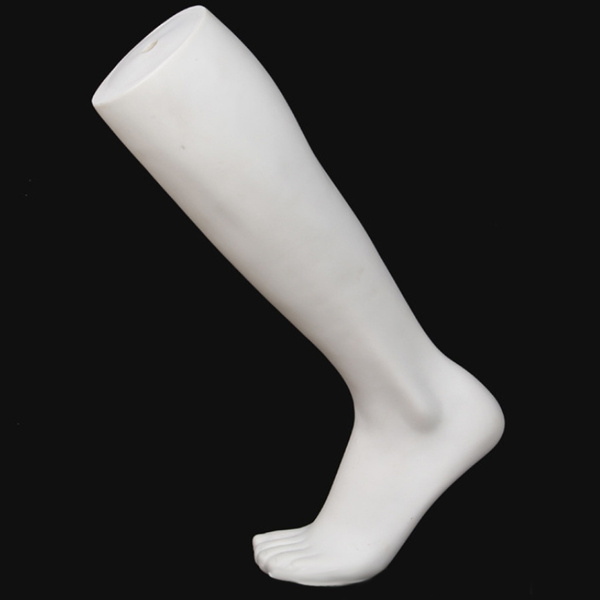 1 Piece Men Feet Mannequin Foot Model Socks Display  White 