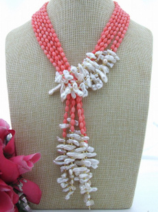 pink, pearls, Jewelry, Necklace