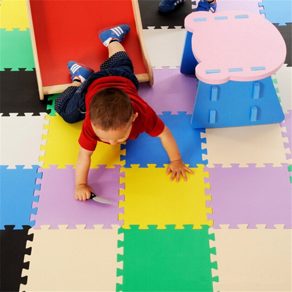 2Pcs Baby Puzzle PlayMat EVA Crawling Pad Soft Mat Wish