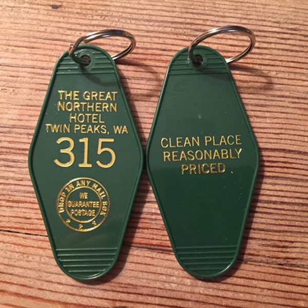 The Great Northern Hotel Room # 315 Twin Peaks Key Tag Keychain Key Ring