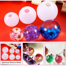 DIY Crystal Epoxy Mold Dry Flower Crystal  Ball Mold Prismatic Cylindrical Necklace Accessories