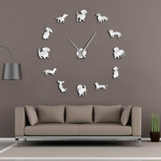 puppy, art, Wall Clock, Clock