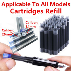 10PCS Blue ink Red ink Black ink Disposable Blue Ink Fountain Pen Ink Cartridges Refill Universal design Length Fountain pen ink sac Multiple colors