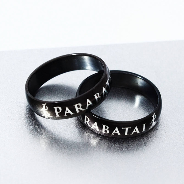 parabatai or custom text adjustable aluminum ring pair bff set
