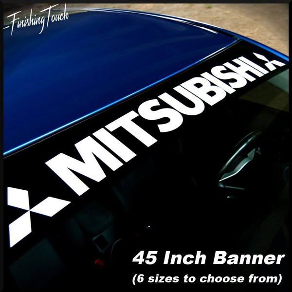 Emblem Sticker Window Decal. 6 to 8 Year Outdoor Life Graphic Different Colors Mitsubishi Lancer Windshield Banner Decal 3.4 inch by 38 inch 