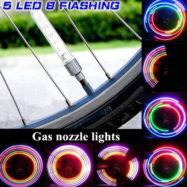 32 Mode 5 LED Cycling Motorcycle Cool Tire Valve Cap Colorful Spoke