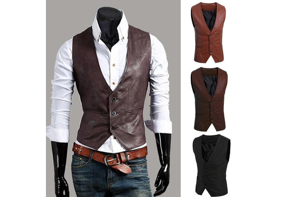 Source New 2020 Western Style Cow Boy Class A Leather vest Mens