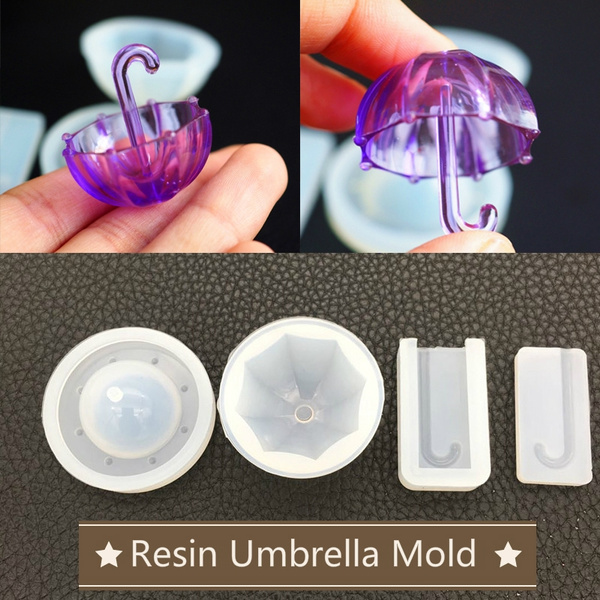 iSuperb 3 Pieces Silicone Resin Moulds Mini Flower Casting Moulds Crystal Epoxy Molds Jewelry Making Tools for Resin Crafts DIY Camellia Mould