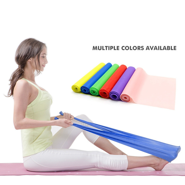 New 1.5 m Elastic Yoga Pilates Rubber Stretch Resistance Exercise Fitness Band 