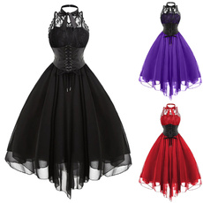 Goth, Fashion, halter dress, Lace