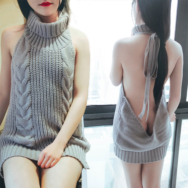 Women Sexy Knitted Sweater Anime 