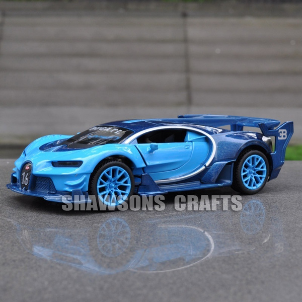1 32 Model Car Toys Pull Back Bugatti Chiron Vision Gt Sound Light Wish