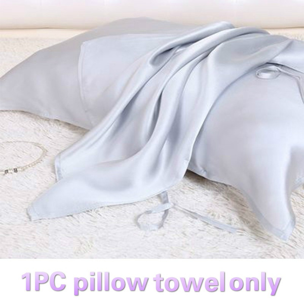 100% Pure Silk Pillow Towel Cover Natural Organic Satin 25 Momme Country 