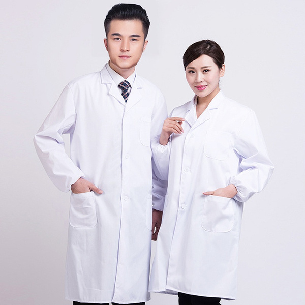 Details about   Men Women Hospital Uniform Lab Coat Doctor Long Coats Costume Nurse Size S-3XL 