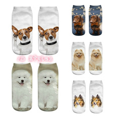 cute, dogprintsock, Cotton Socks, Fashion