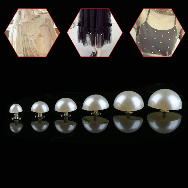 Pearl Rivets Button Cloth Pants Bag Shoes Decoration DIY Clothing Accessories #A 