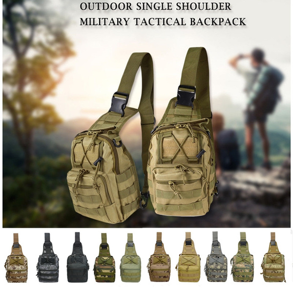 Outdoor Sports Shoulder Military Bag Camping Hiking Tactical Sling Pack Bag 