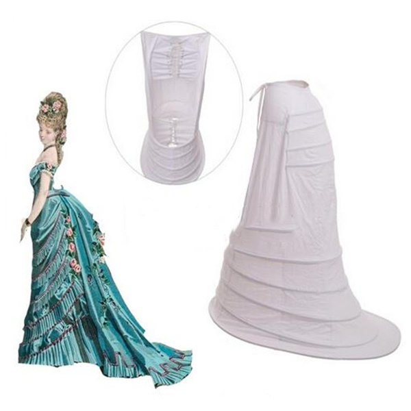 Renaissance Dress Crinoline – 3 Hoop Cage With Bustle & Pannier – White Petticoat