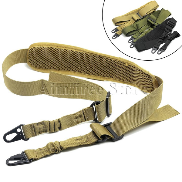 Quick Release 2 Point Sling with Soft Shoulder Pad Adjustable Bungee Rifle Sling 