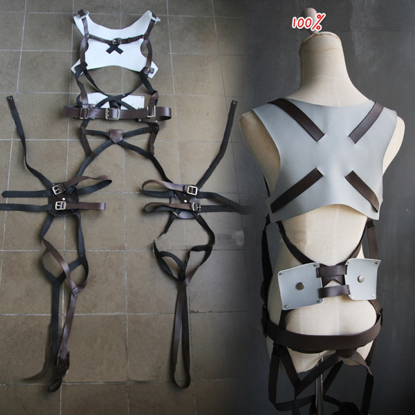 New Gray Attack on Titan Shingeki no Kyojin Mikasa Ackerman Cosplay Harness Belt