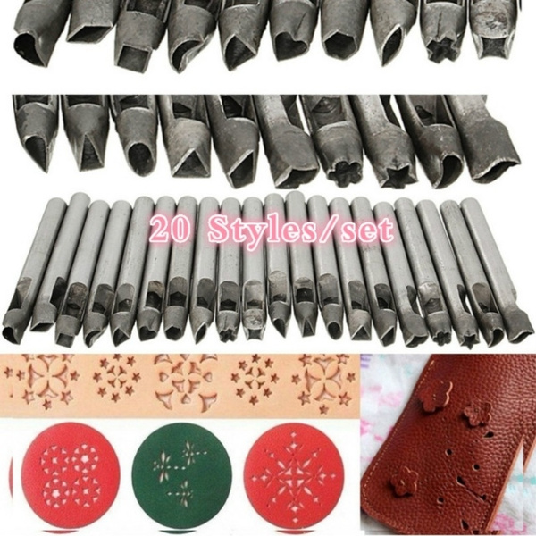 20 Styles Leather Craft Shape Hole Punch Leather Crafts Tools  DIY-a13-1211-3g