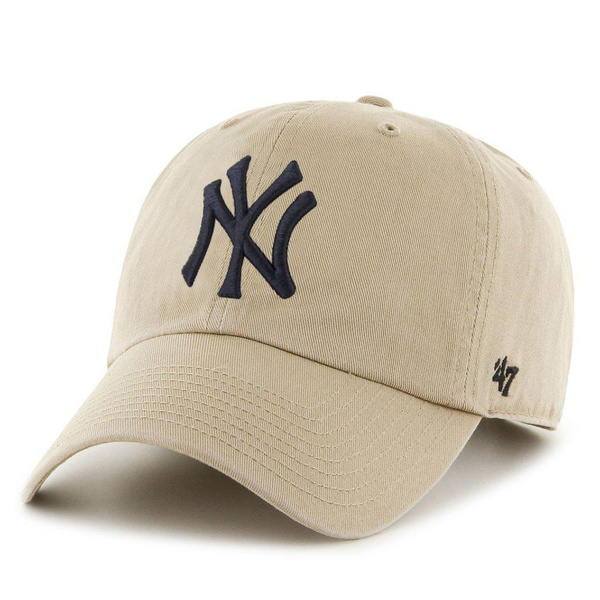 beige yankees baseball cap