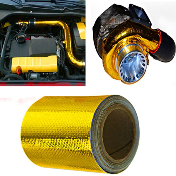 Wrap High Temperature Heat Shield Gold Reflective Insulation tape Intake  manifold refit Self Adhesive | Wish