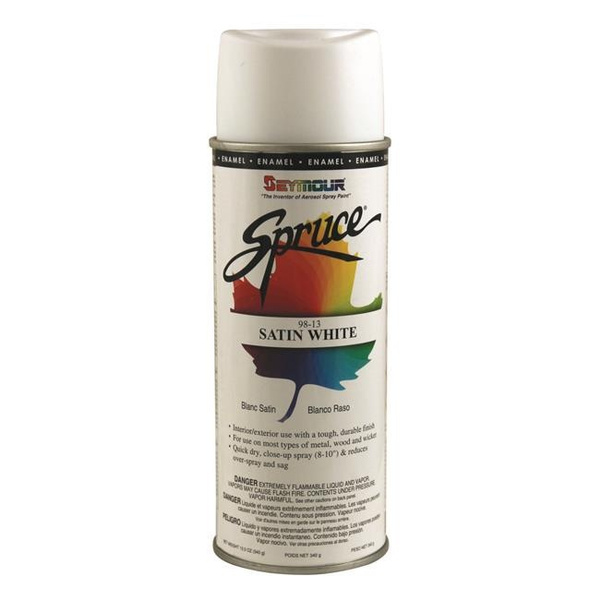 98-13 Seymour Spruce Enamel Spray Paint, Satin White (12 oz.) - Seymour  Paint