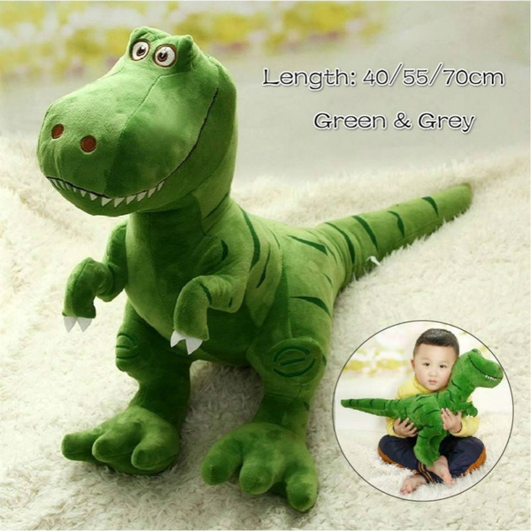 1pc 40 55 70cm Length Dinosaur Plush Toys Cartoon Tyrannosaurus Cute Stuffed Toy Dolls Boys Birthday Gift Grey Green