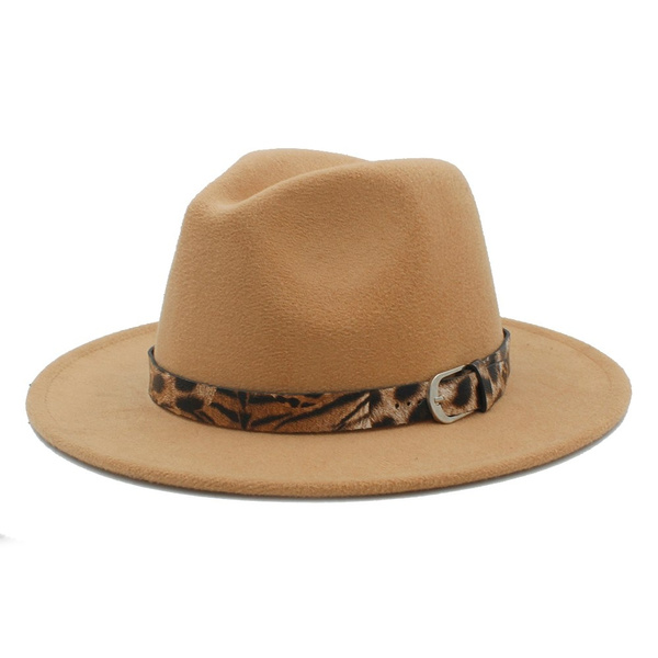 XQ Women Men Wool Fedora Hat With 
