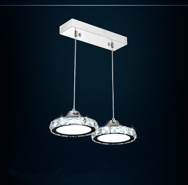 LED Crystal Chandelier Kitchen Ceiling Light Dining Room Pendant Lamp Lighting 