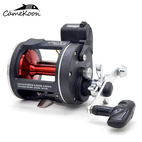 CAMEKOON Conventional Round Saltwater Star Drag Fishing Reels With Line  Counter