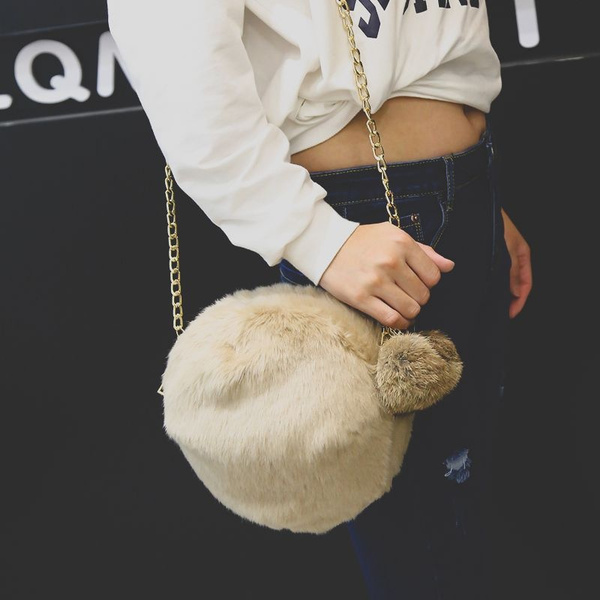 fluffy messenger bag