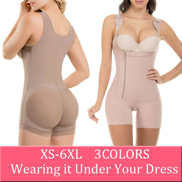 Seamless Tummy Control Shapewear Bodysuit for Women Slimmer Full Body  Shaper Plus Size Girdle wizh Zipper