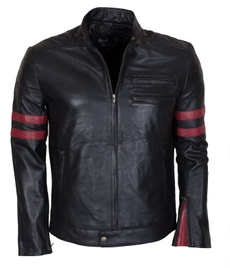 blackleatherjacket, blackbikerjacket, leatherjacketsformen, Men's Fashion