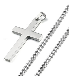 Steel, Chain Necklace, Jewelry, Cross Pendant