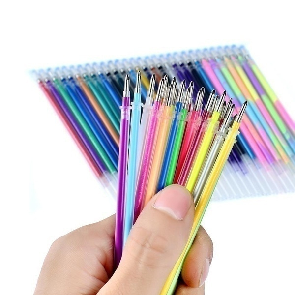 Fashion Markers Watercolor Gel Pen Replace Office School Supplies 24 Colors Refi 
