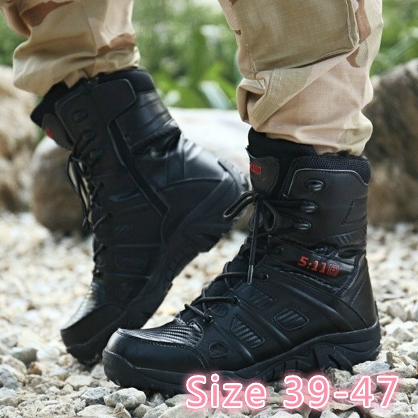 2018 Camouflage Ankle Snow Boots Stylish Winter Men Shoes Military High Top Boots British Style Plus Size 47