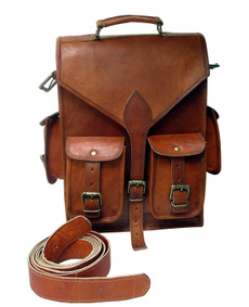 men backpack, leather backpack bags, brown, rucksackbag