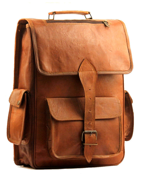 Vintage Real genuine leather Vintage Backpack laptop brown Backpack ...