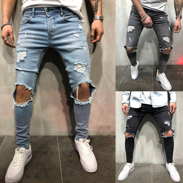 Ankle zipper sale skinny jeans mens