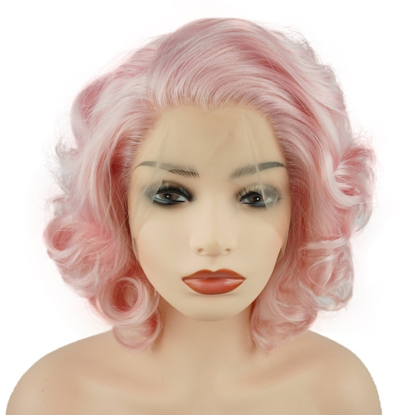 Pink wig realistic sale