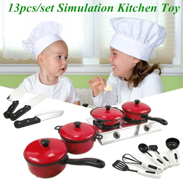 Kids Toys 13pcs/set Pots And Pans Funny Safe Plastic Red Play House Toys Kitchen Utensils Tableware | Wish Kids Toys 13pcs/set Pots And Pans Funny Safe Plastic Red Play House Toys Kitchen Utensils Tableware | Wish