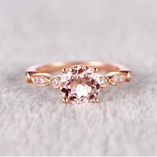 14k Rose Gold 0.5ct Moissanite Halo Engagement Ring from Black Diamonds New  York